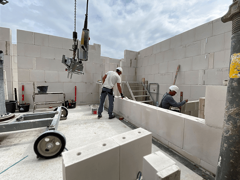 WKB Mitarbeiter auf der Baustelle